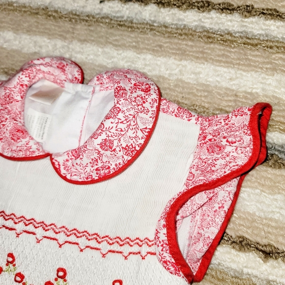 Vintage BORDINO All Over Floral Embroidered Rose Detail Frilly Ruffle Dress 6T - Picture 3 of 15